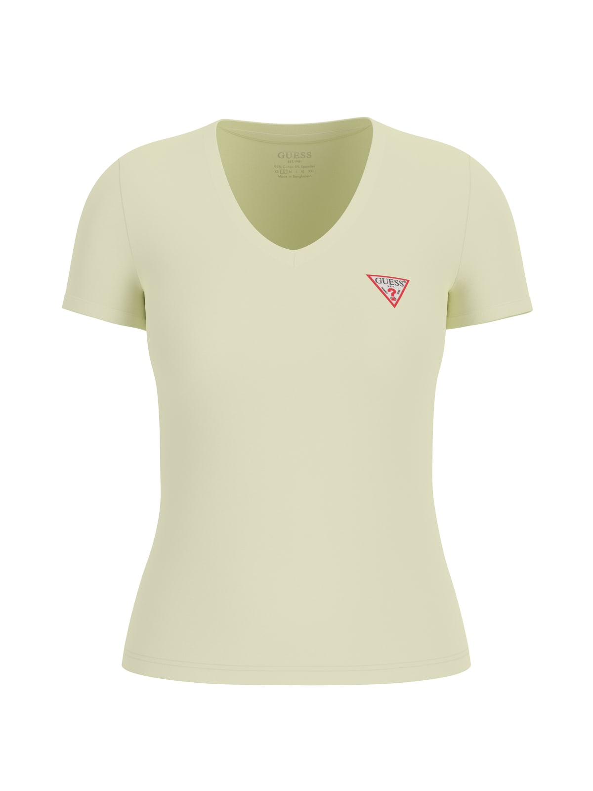 Mini triangle T-shirt with V-neckline