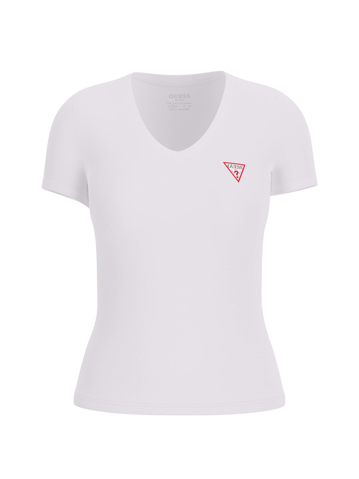Mini triangle T-shirt with V-neckline