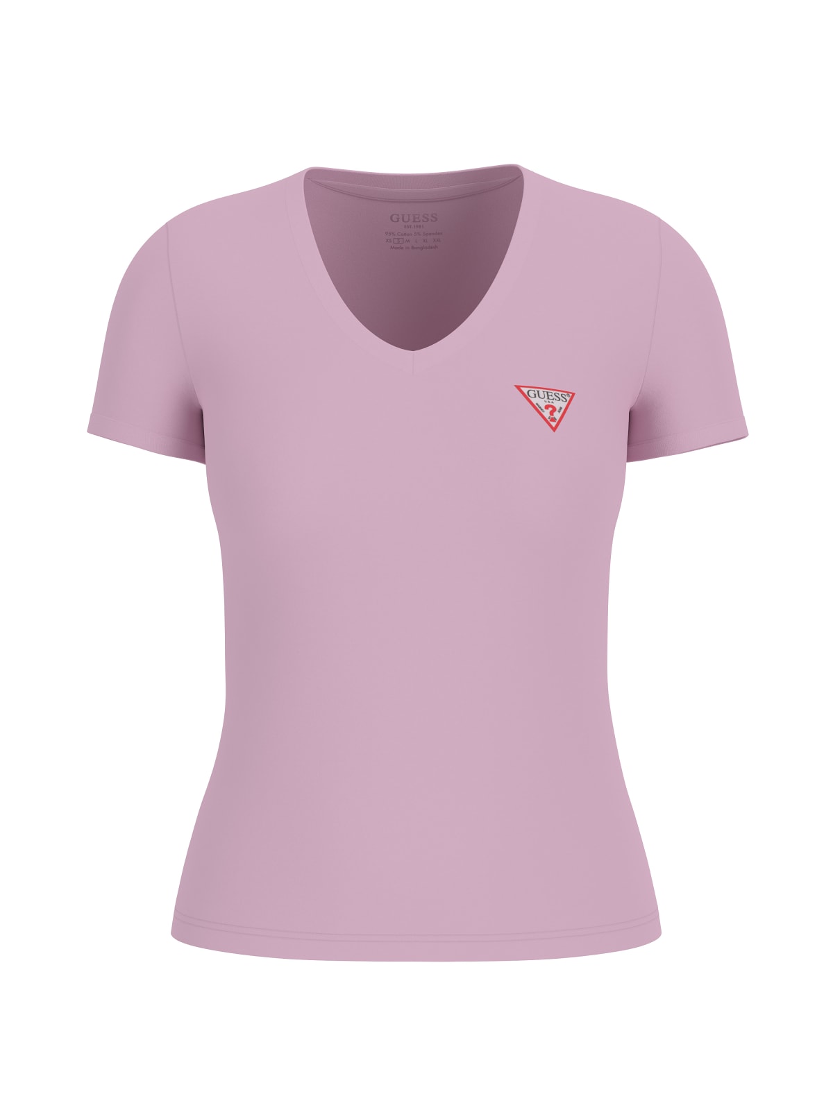 Mini triangle T-shirt with V-neckline