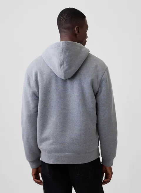 gefütterte Herren Kapuzenjacke mit Logo