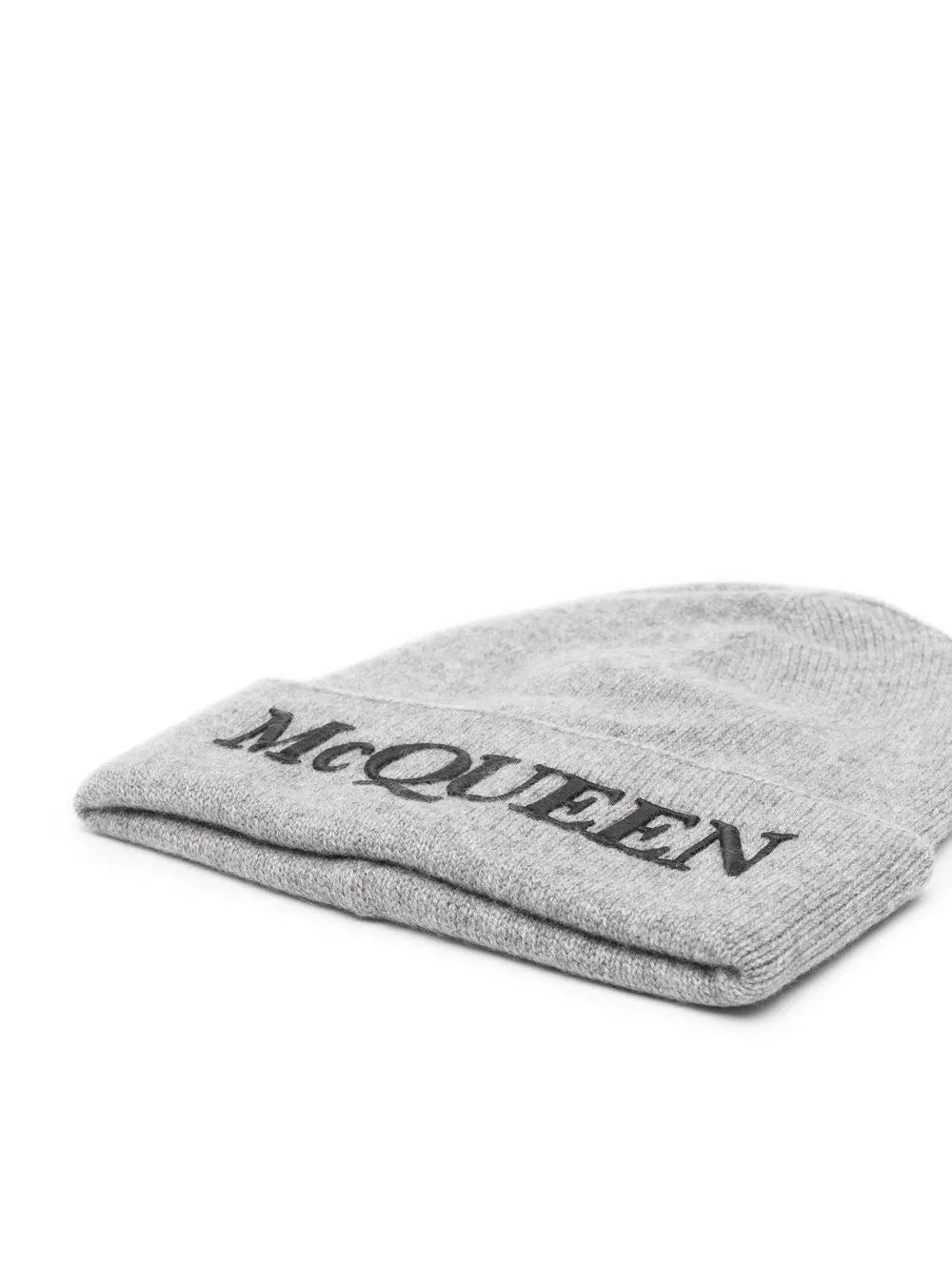 Gerippte Beanie mit Logo-Stickerei