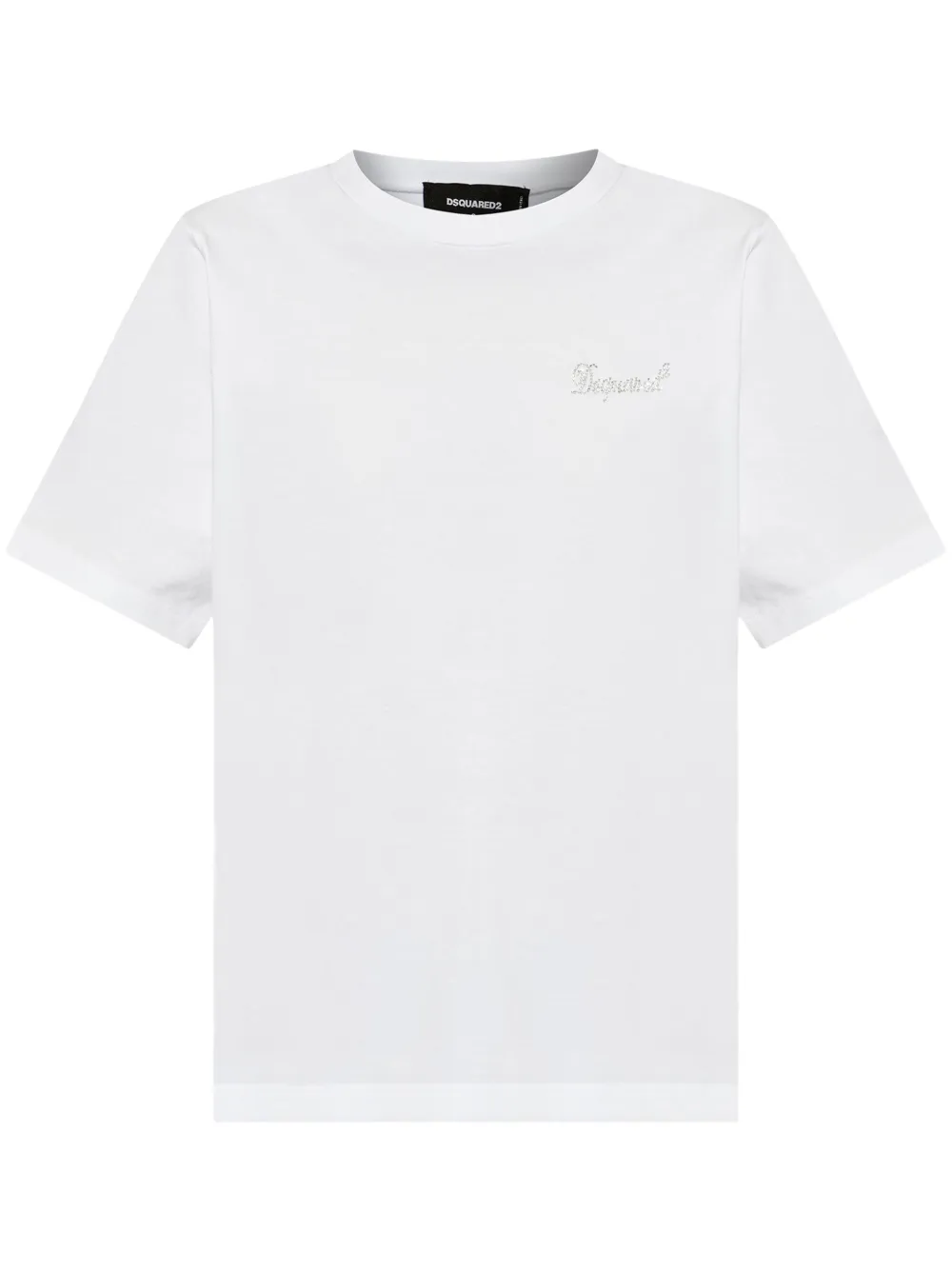T-Shirt mit Strass-Logo