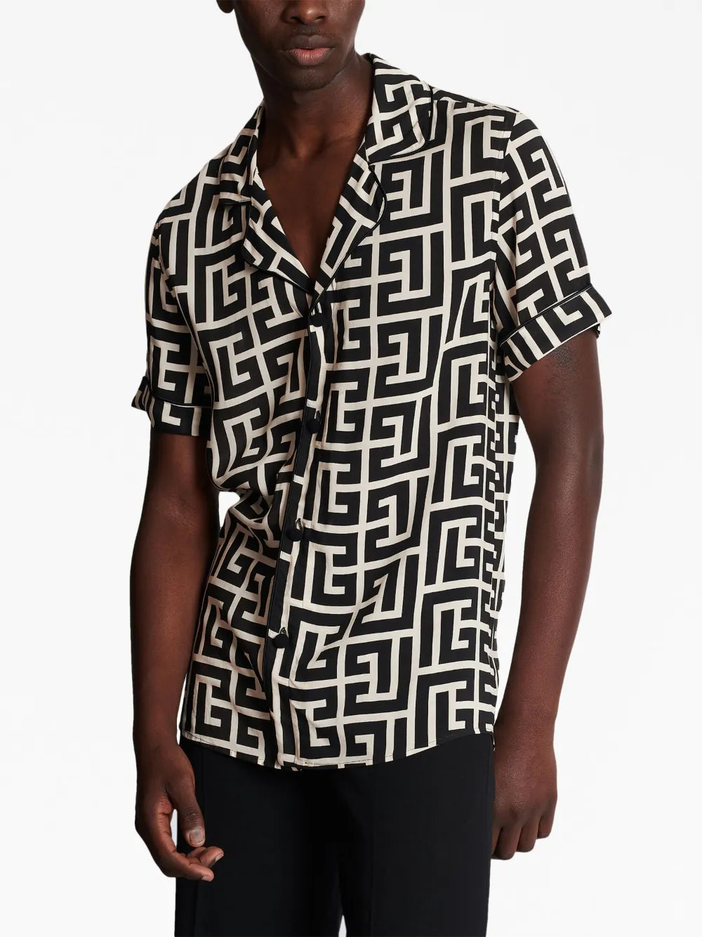 Hemd mit Monogramm-Print