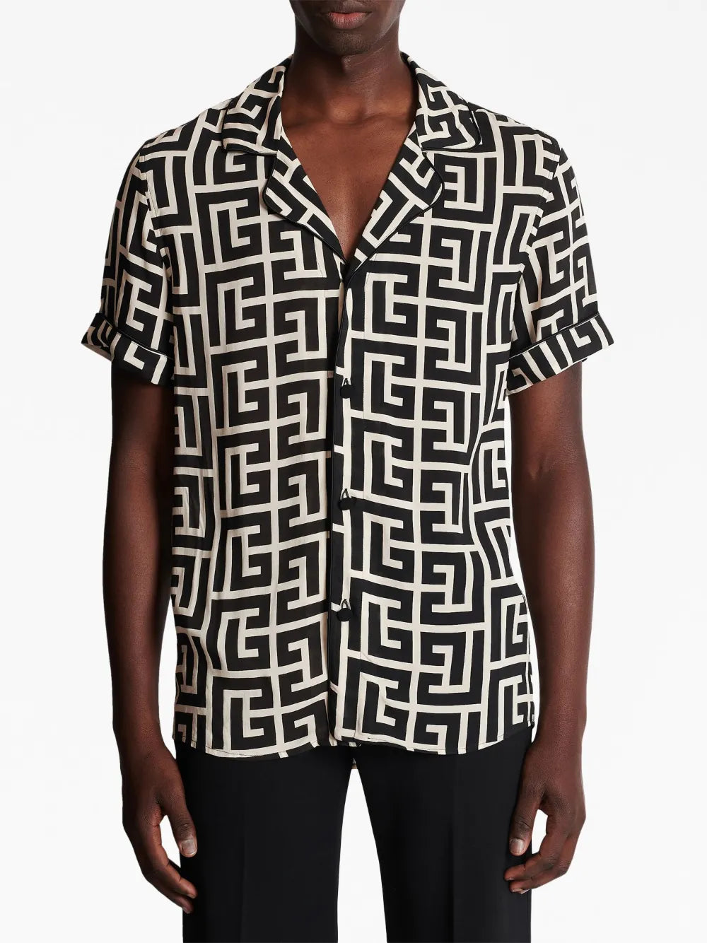 Hemd mit Monogramm-Print