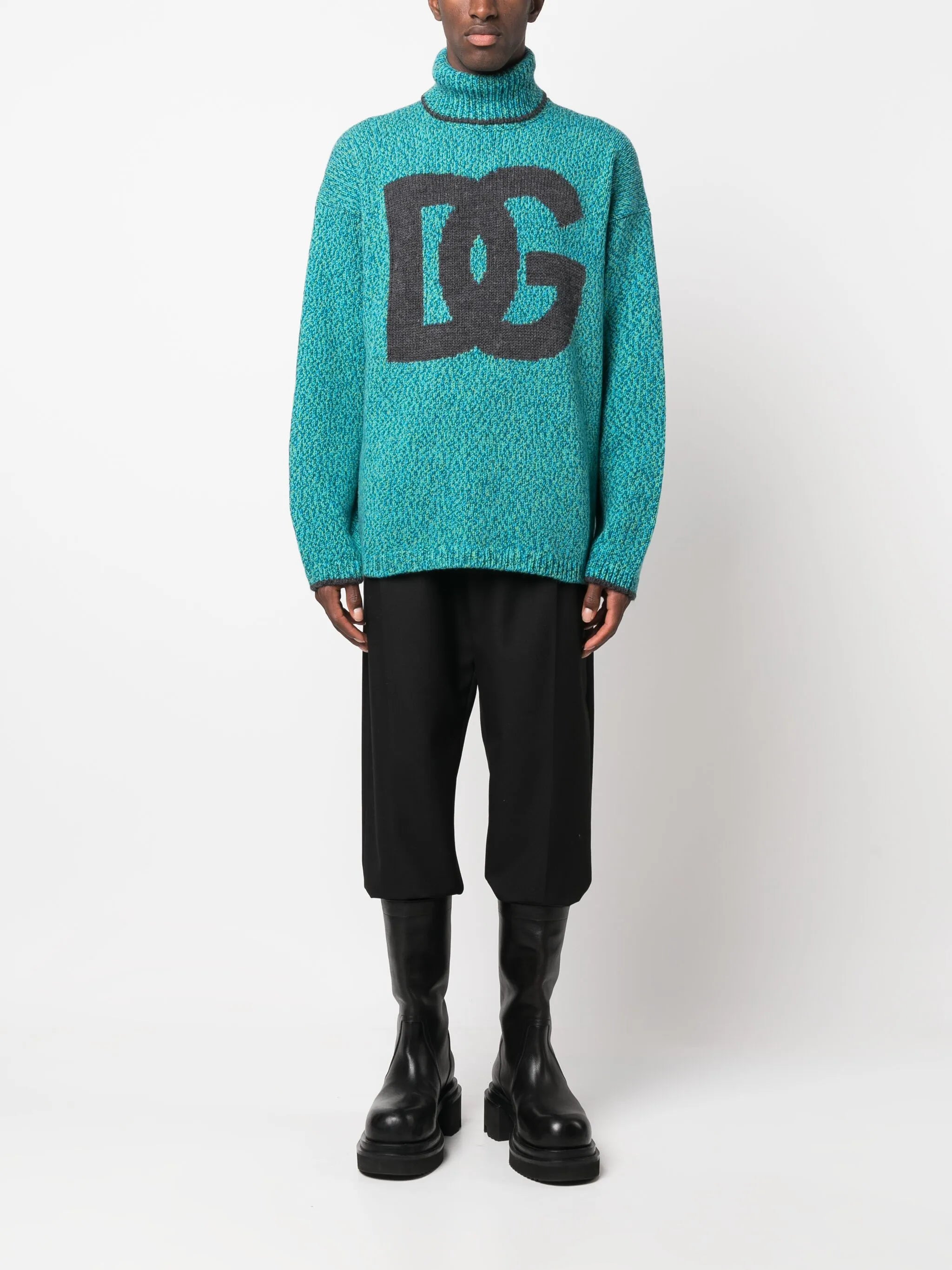 Pullover mit Intarsien-Logo