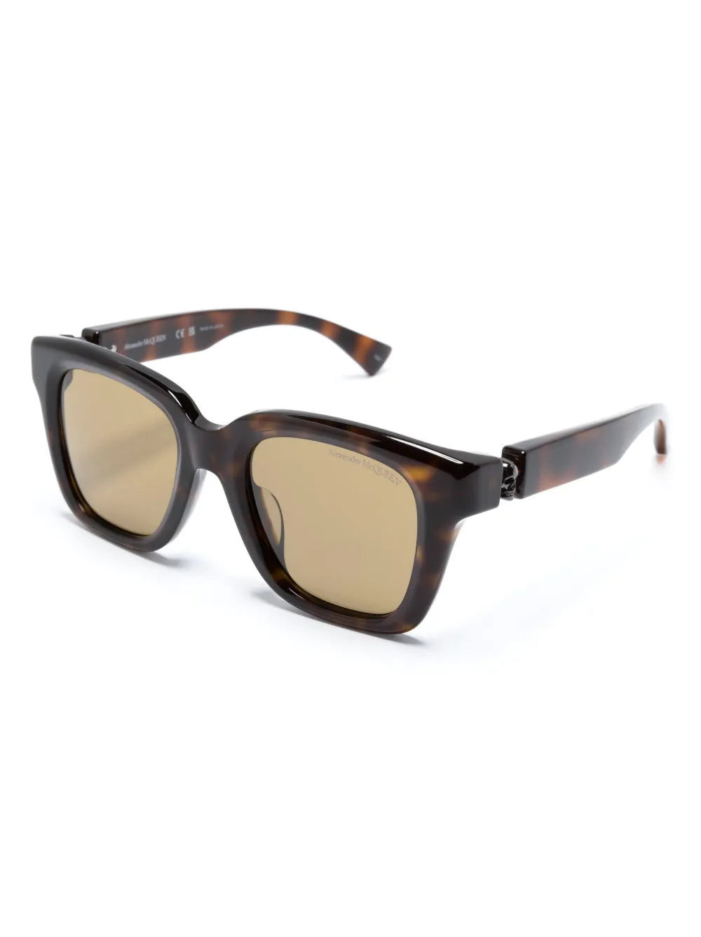 Eckige Sonnenbrille in Schildpattoptik