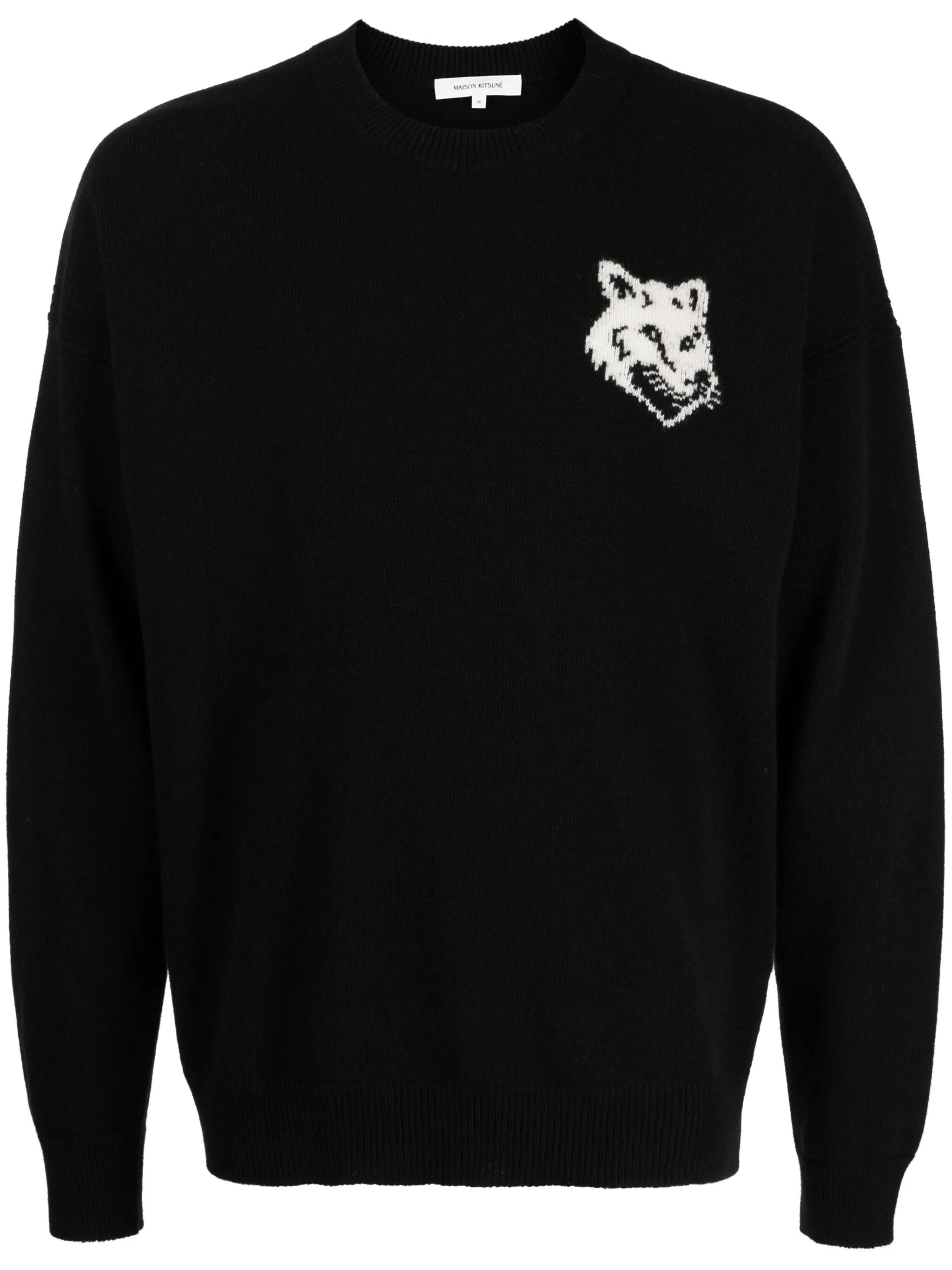 Intarsien-Pullover mit Fuchs