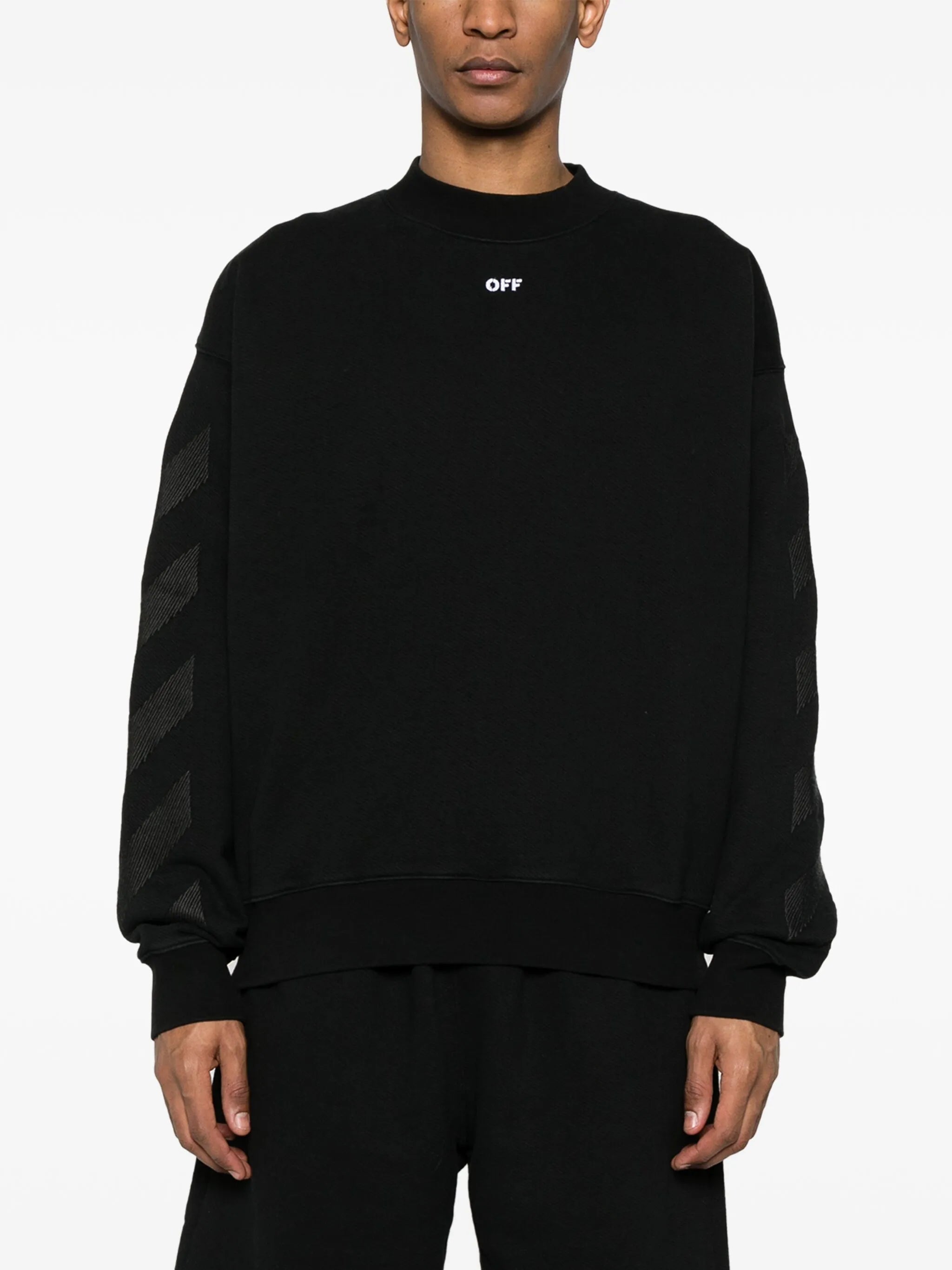 Sweatshirt mit diagonalen Streifen