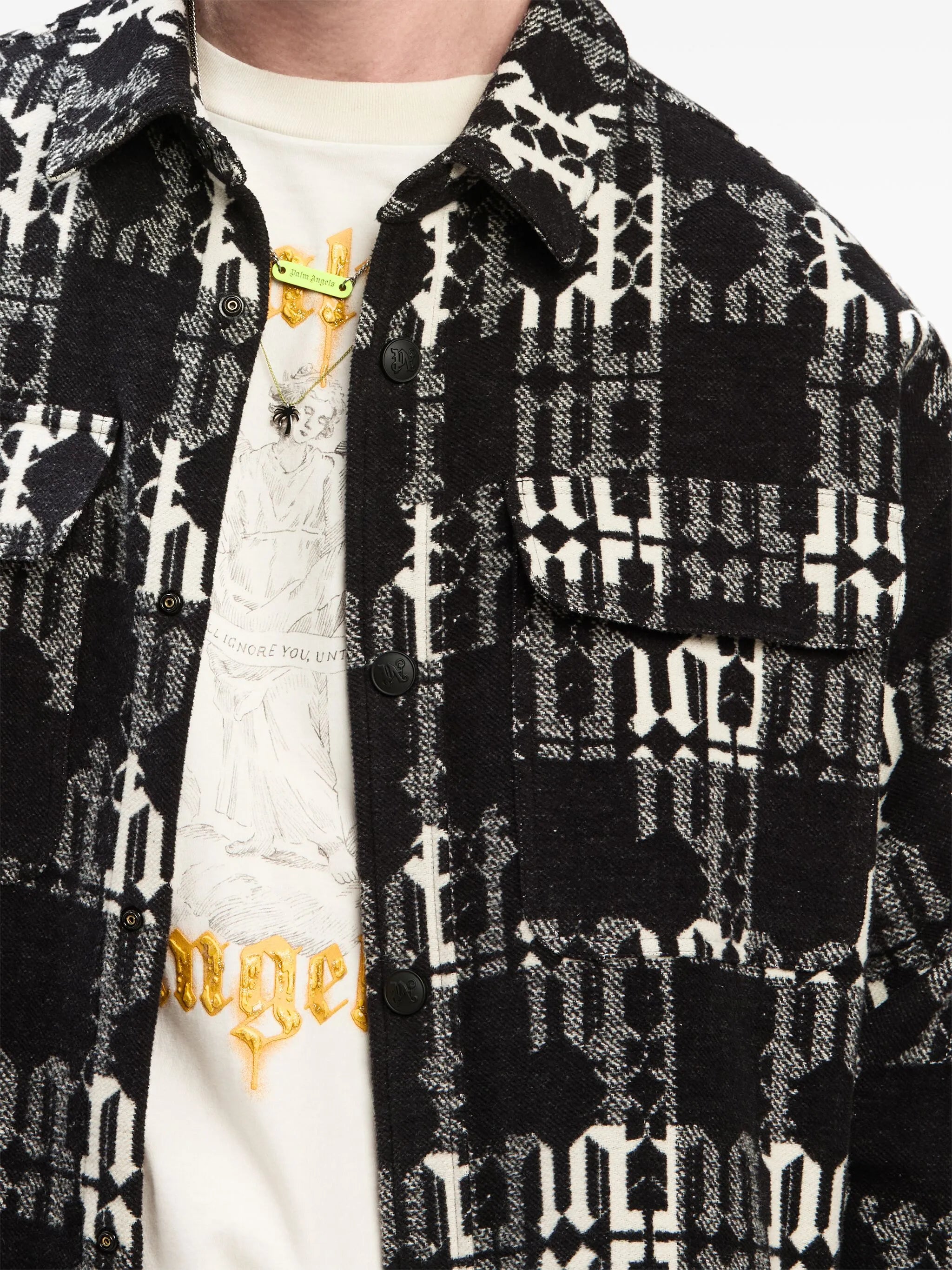 Shirt with monogram pattern