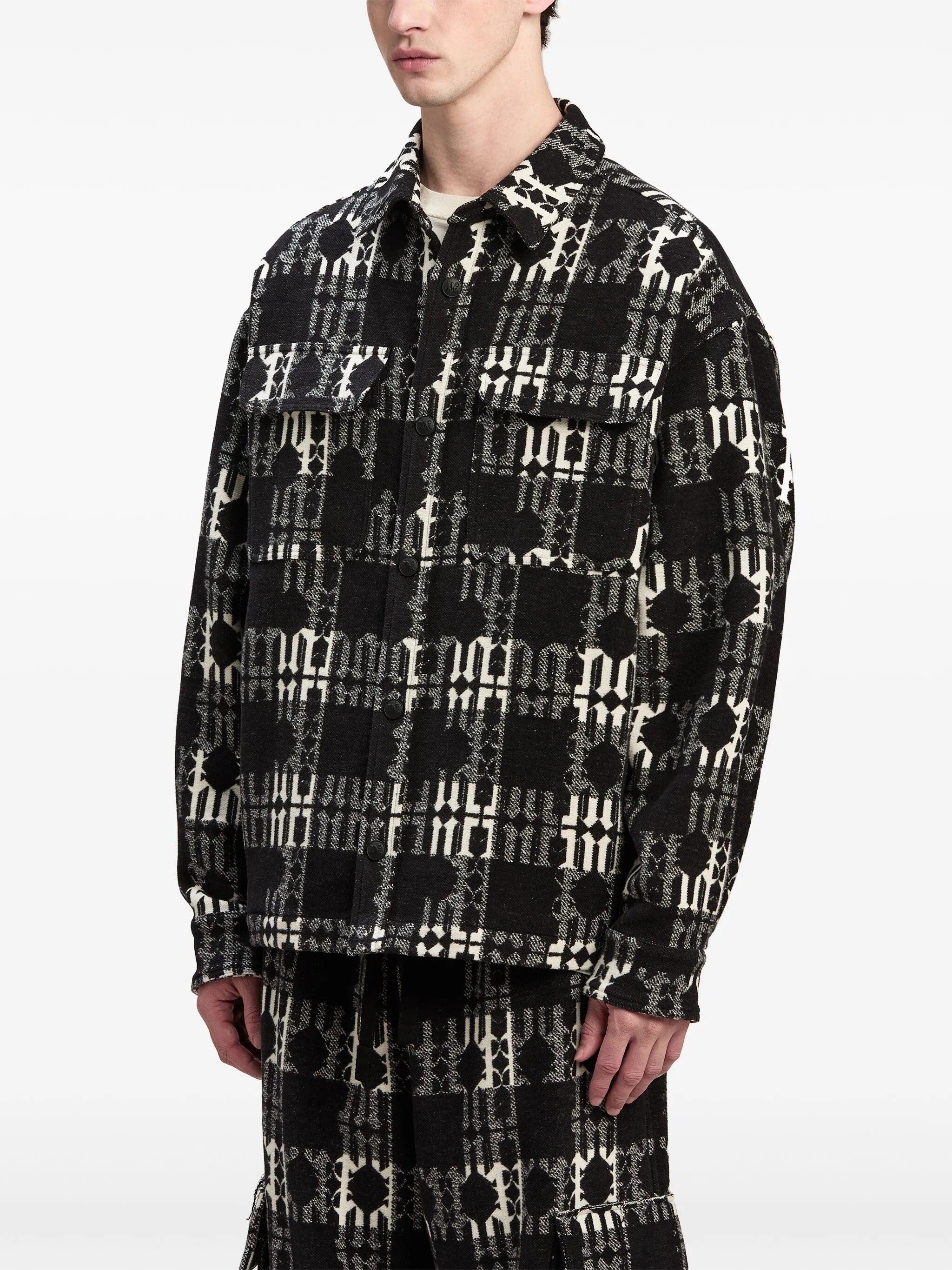 Shirt with monogram pattern