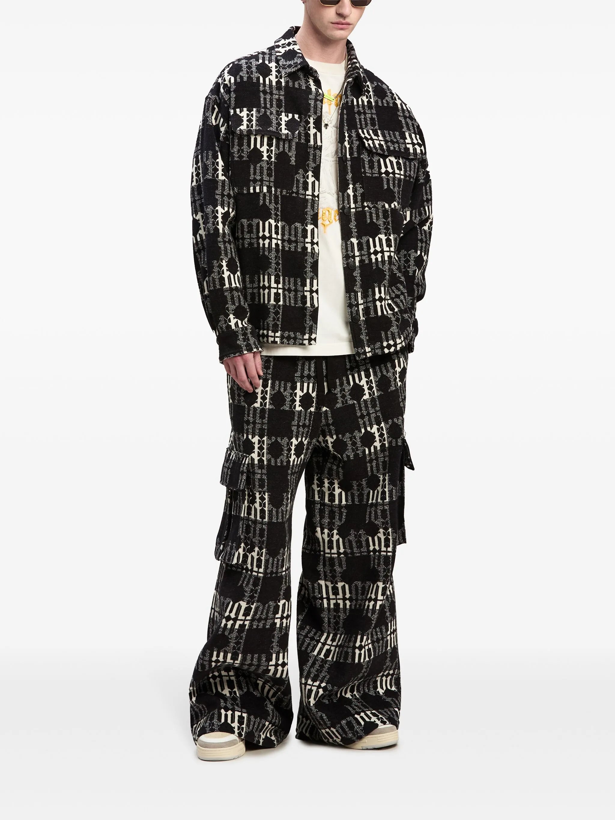 Shirt with monogram pattern