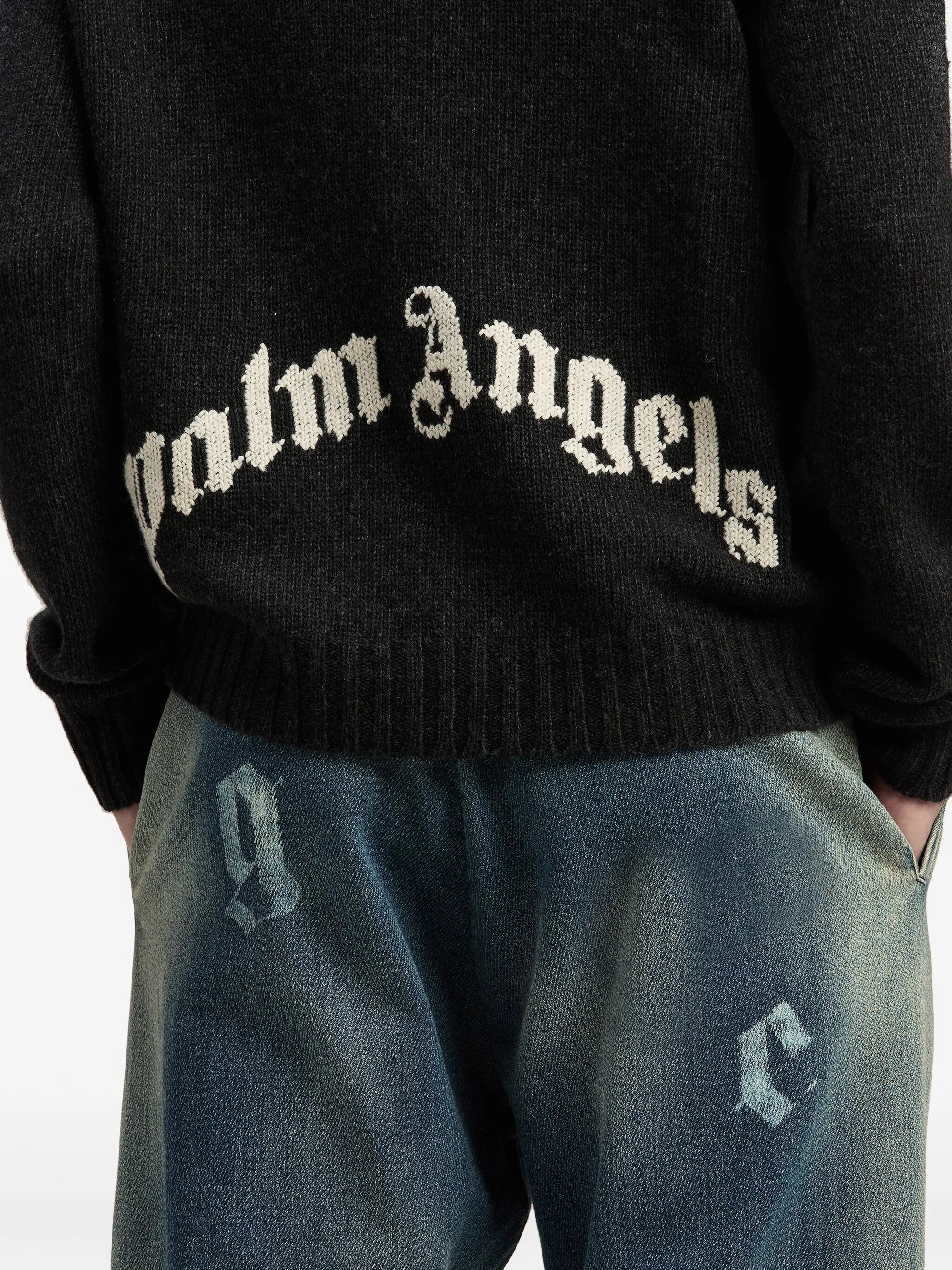 Pullover mit Logo-Intarsie