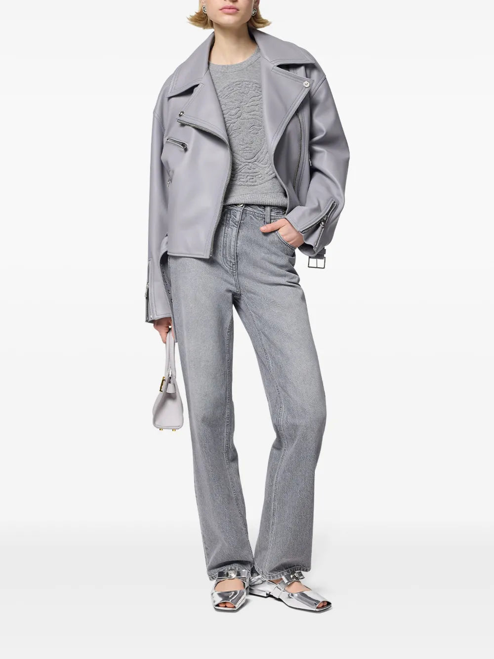 Straight-Leg-Jeans mit hohem Bund