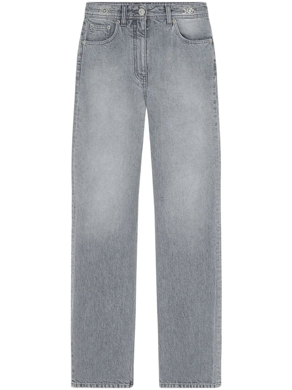 Straight-Leg-Jeans mit hohem Bund
