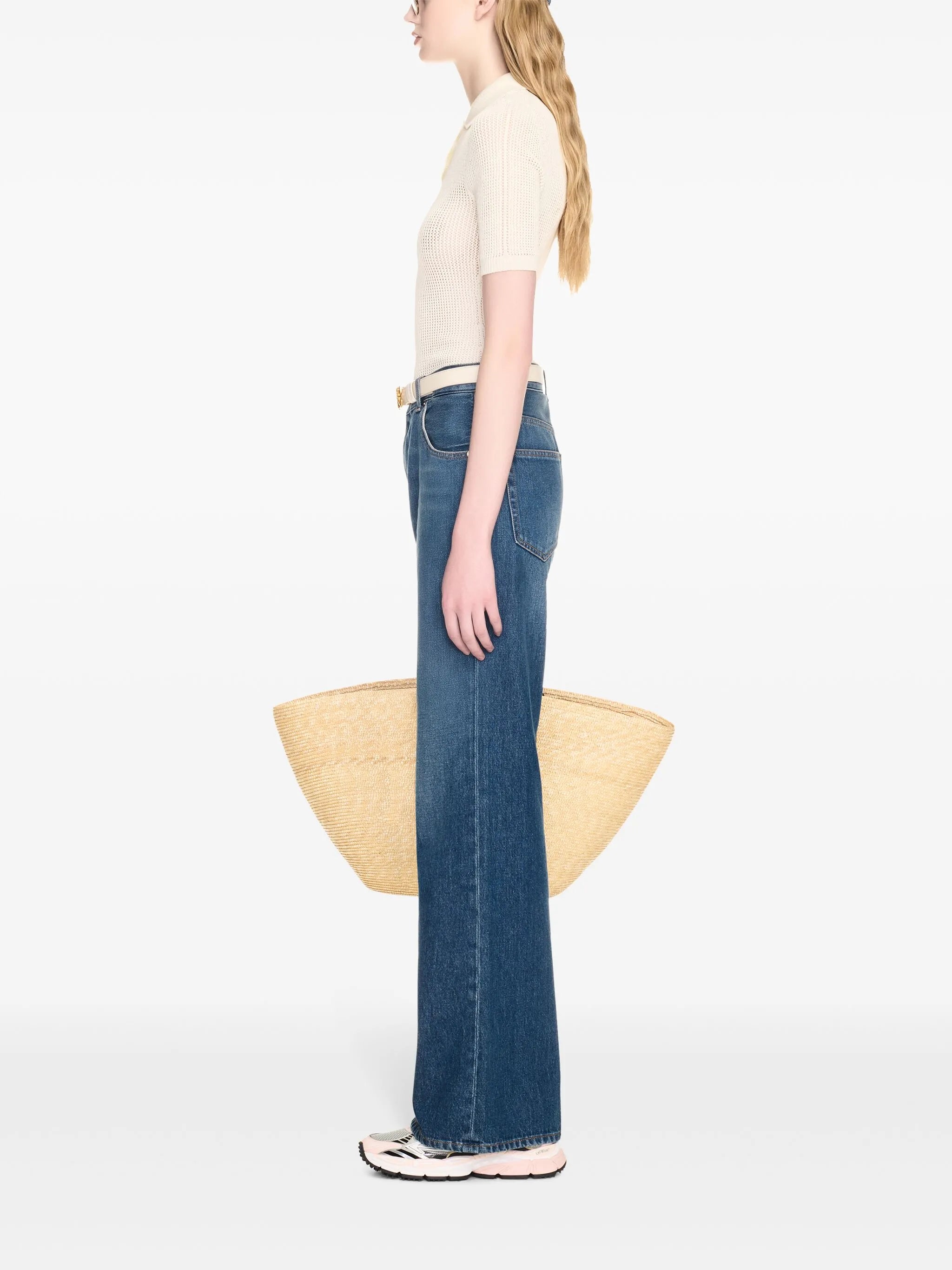 Wide jeans in five-pocket design