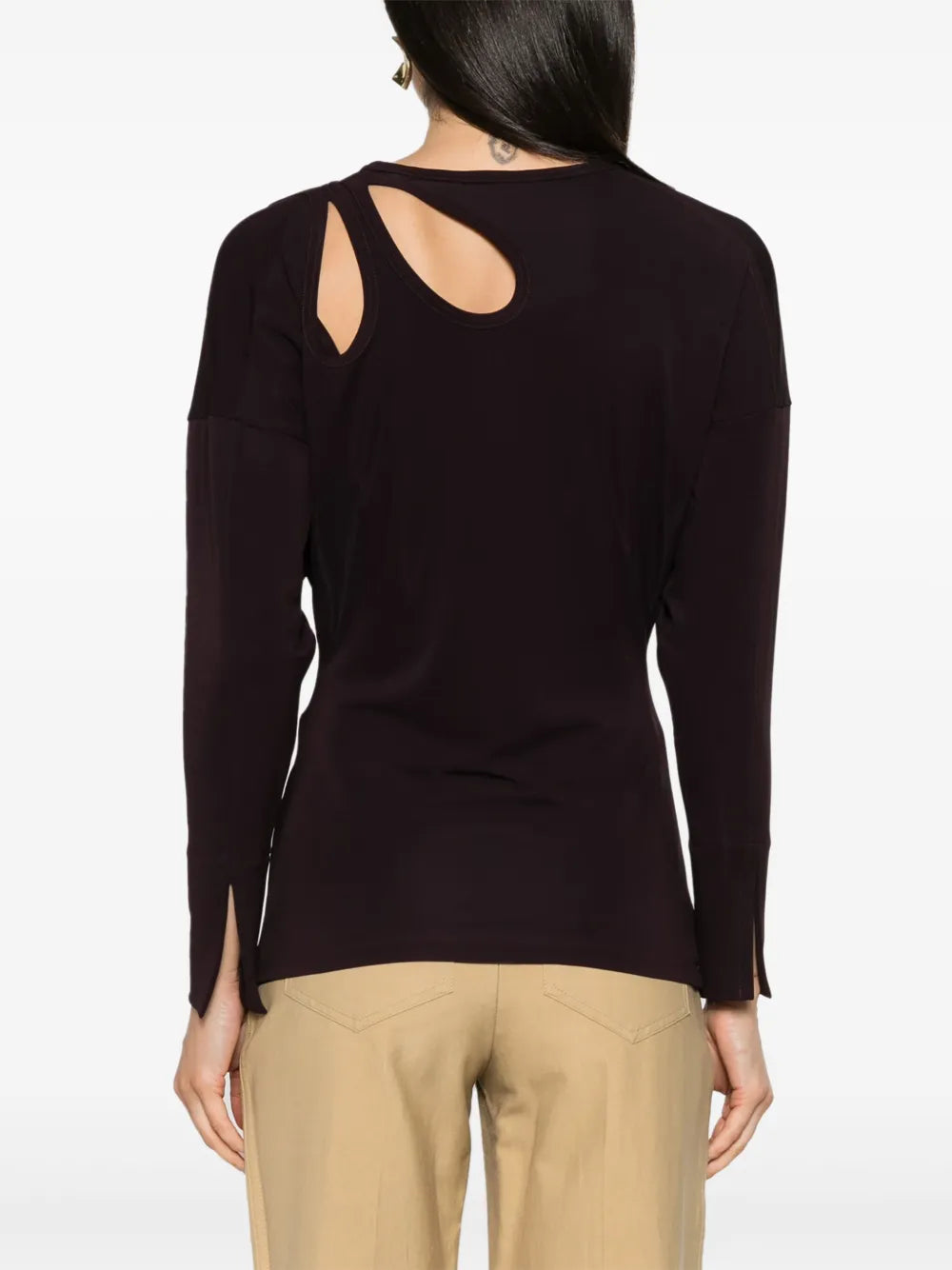Jersey-Top mit Cut-Outs