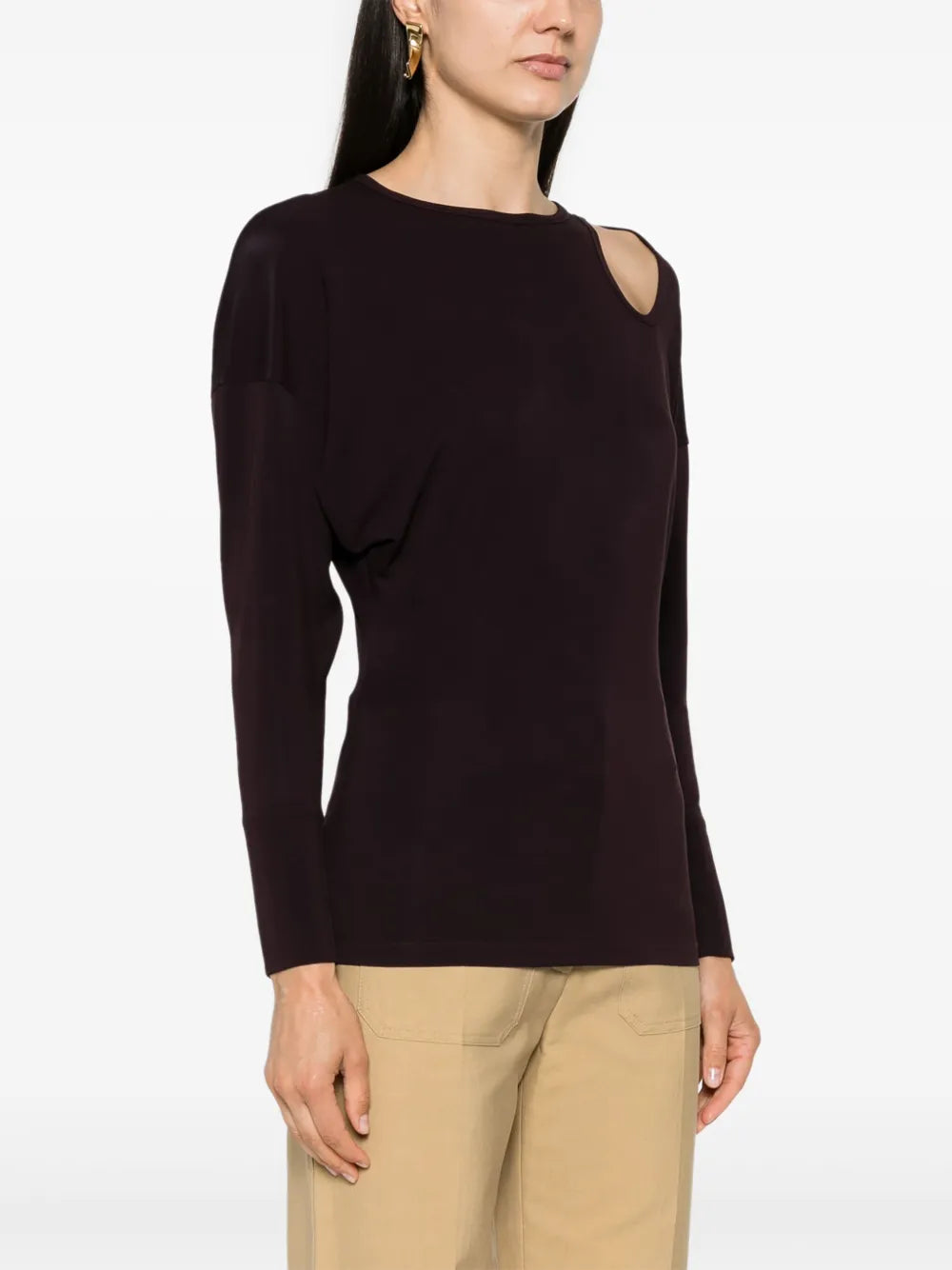 Jersey-Top mit Cut-Outs