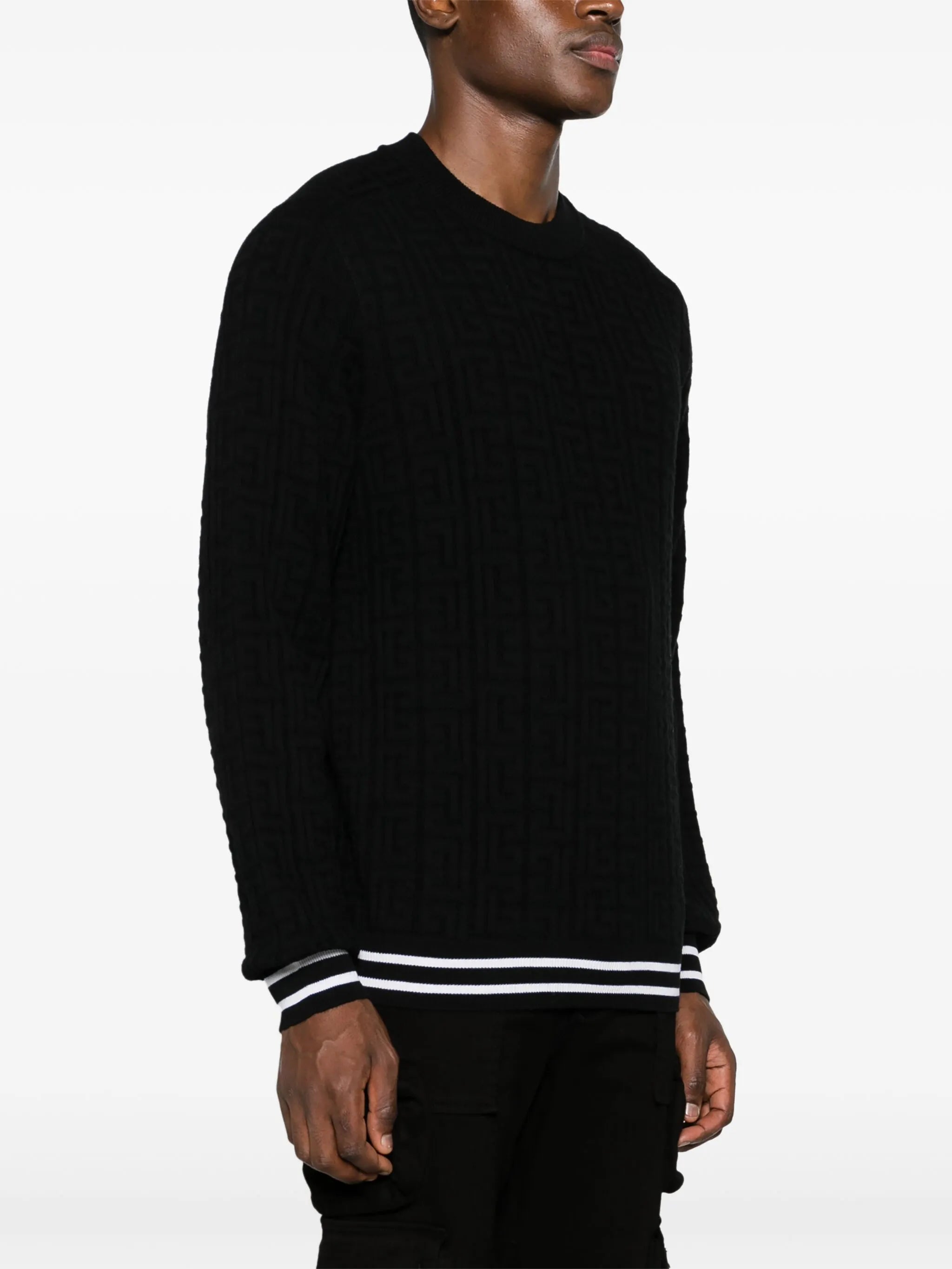 Merino sweater with jacquard pattern
