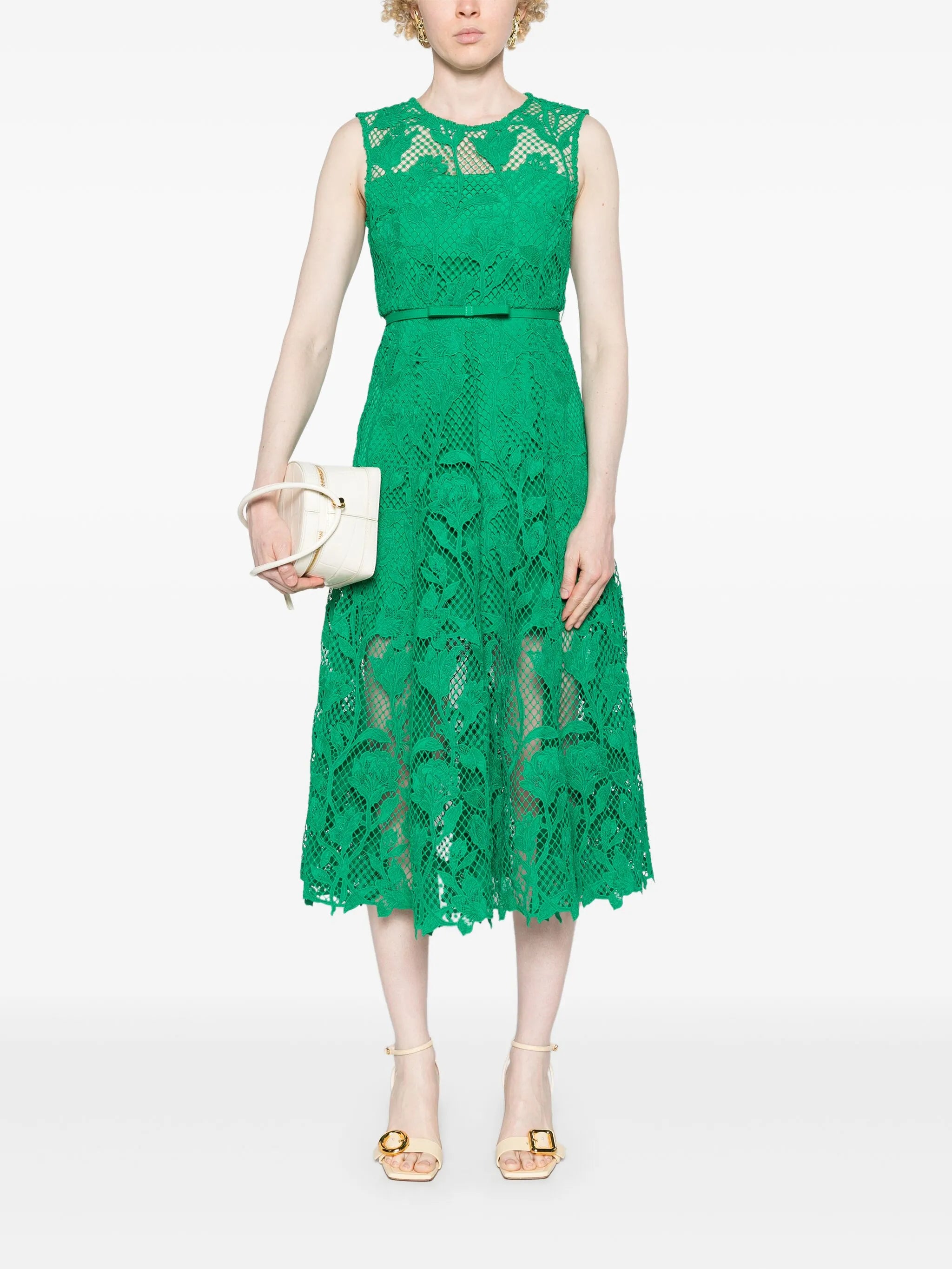 Kleid mit Guipure-Spitze