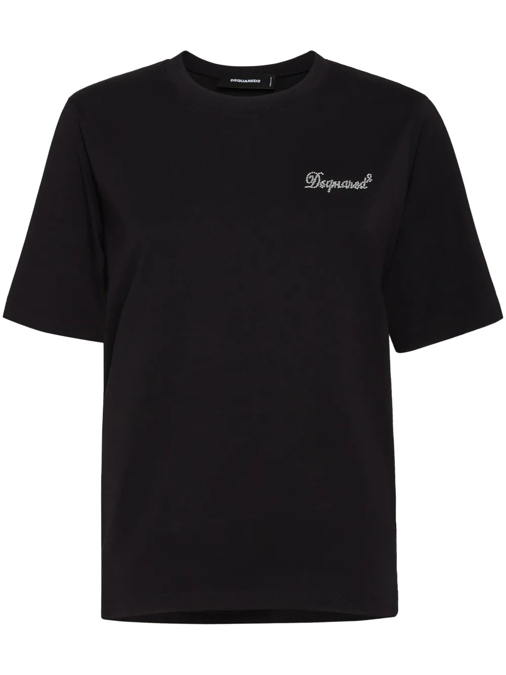 T-Shirt mit Strass-Logo