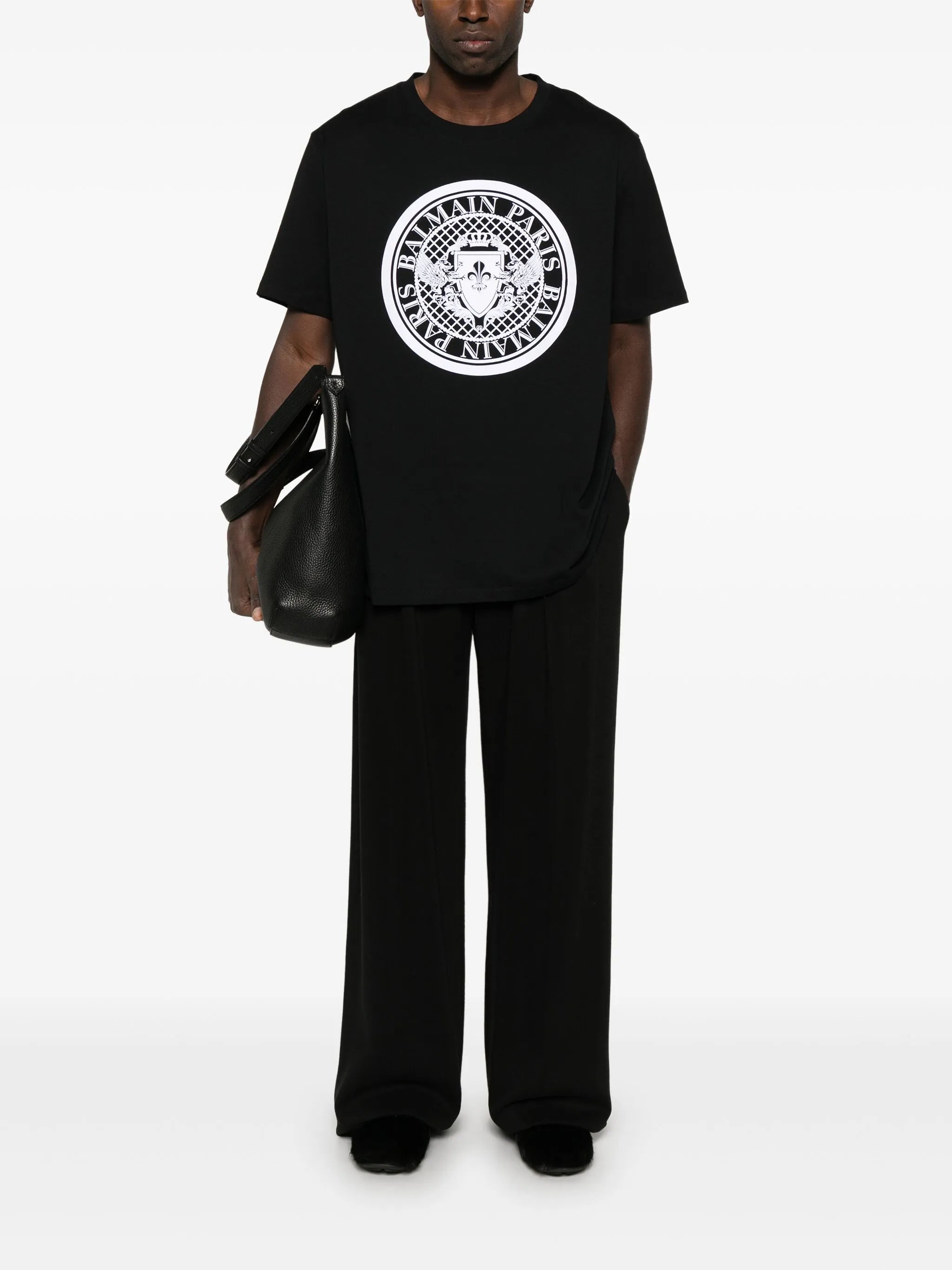 T-Shirt mit geflocktem Logo