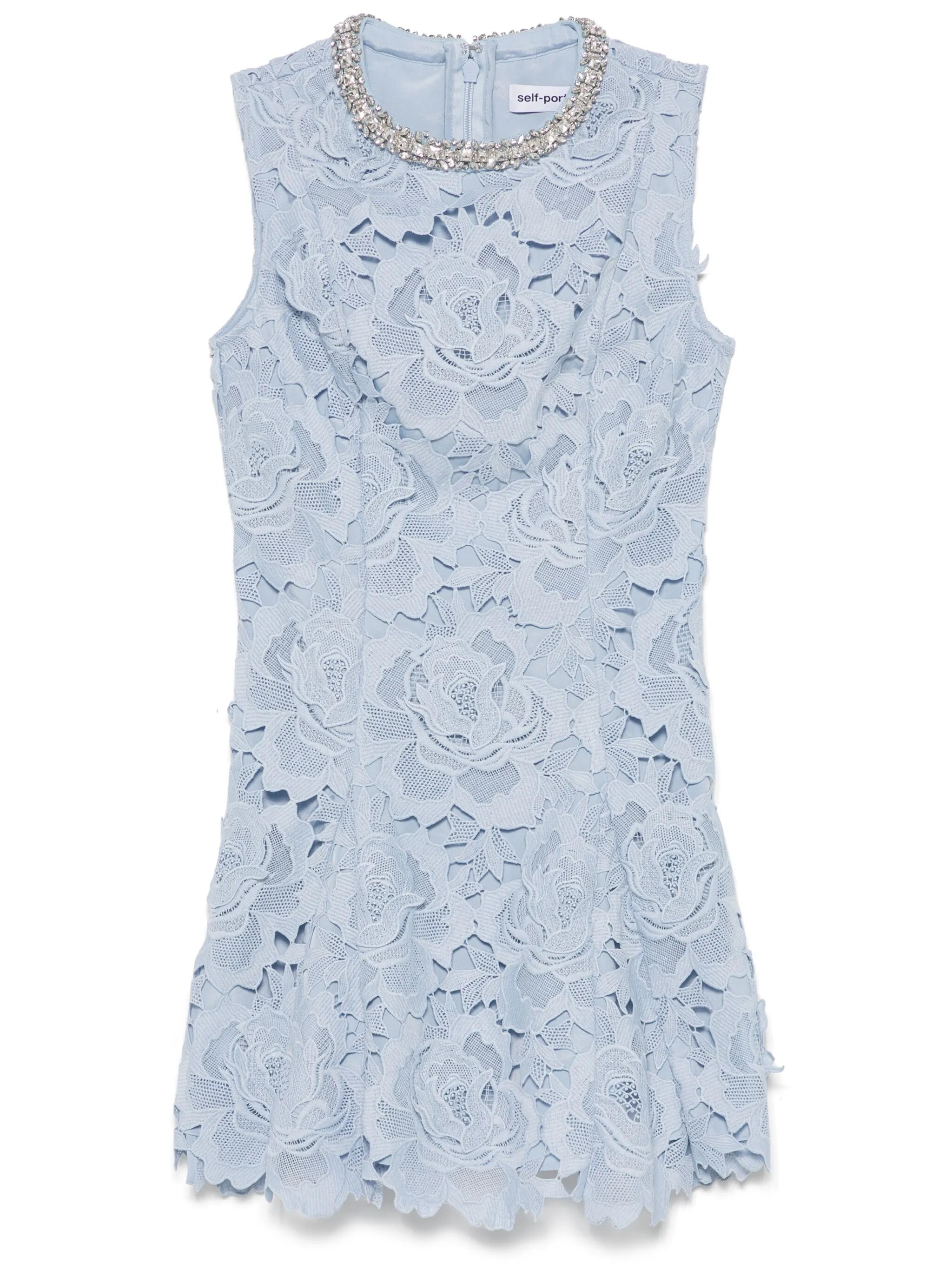 Minikleid aus Spitze mit Blumenmuster