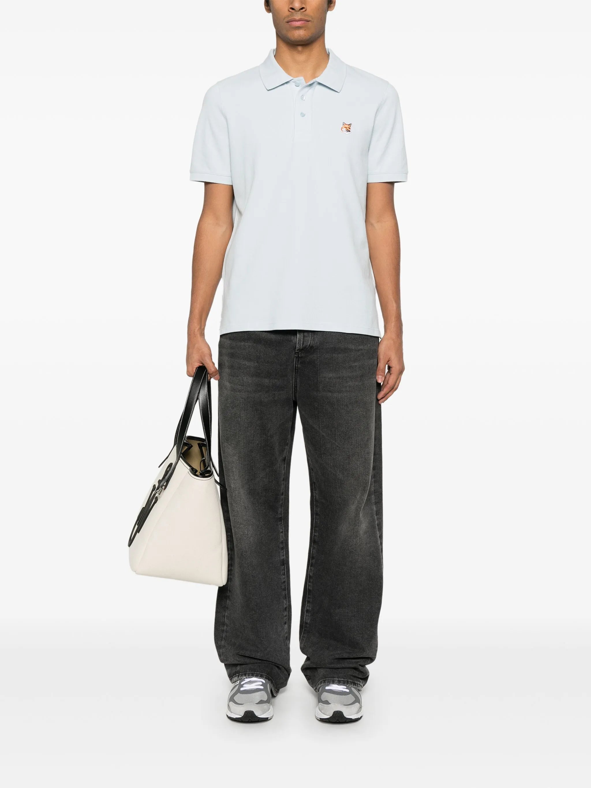 Poloshirt mit Fox Head-Patch