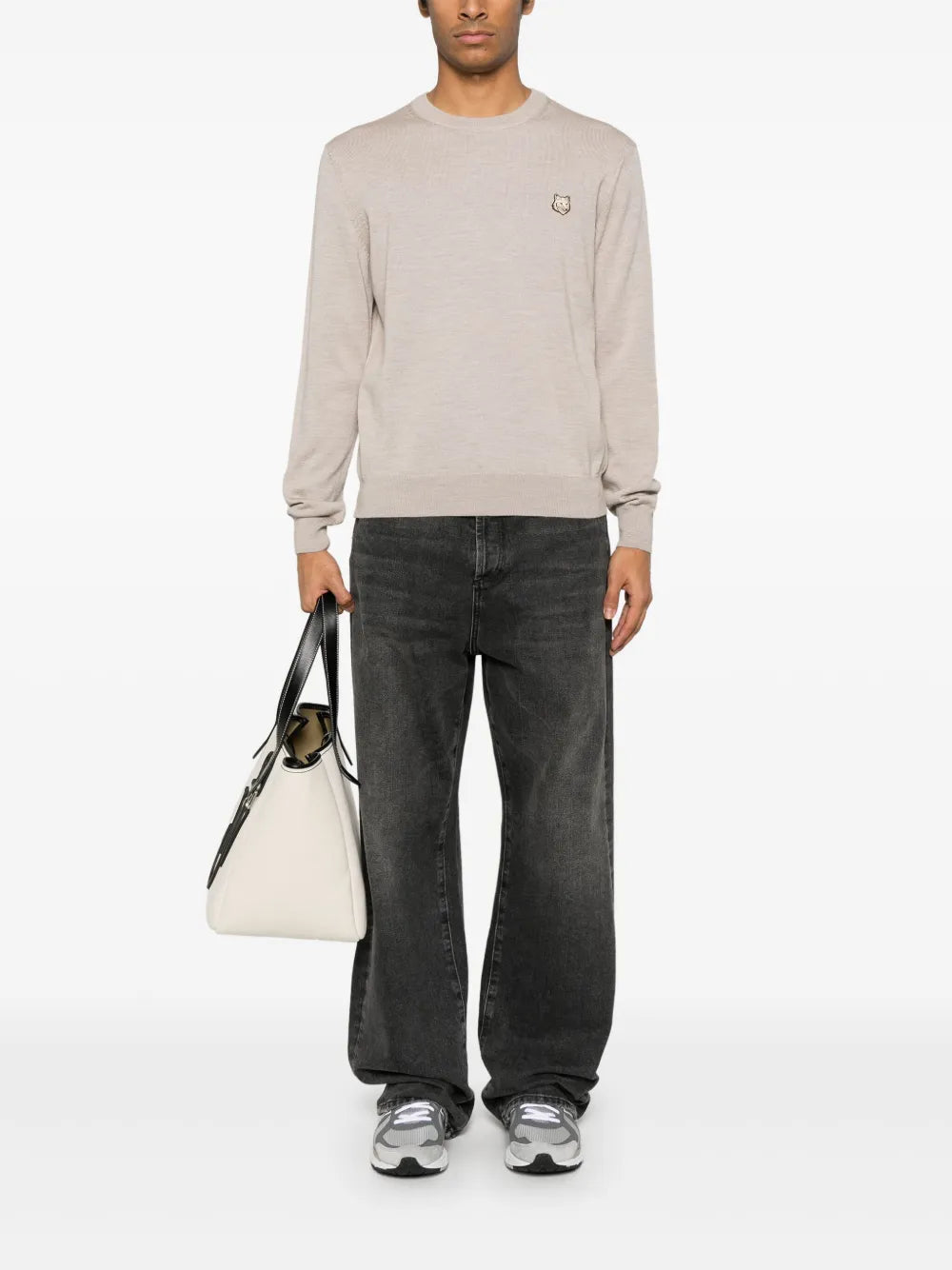 Pullover mit Bold Fox Head-Patch
