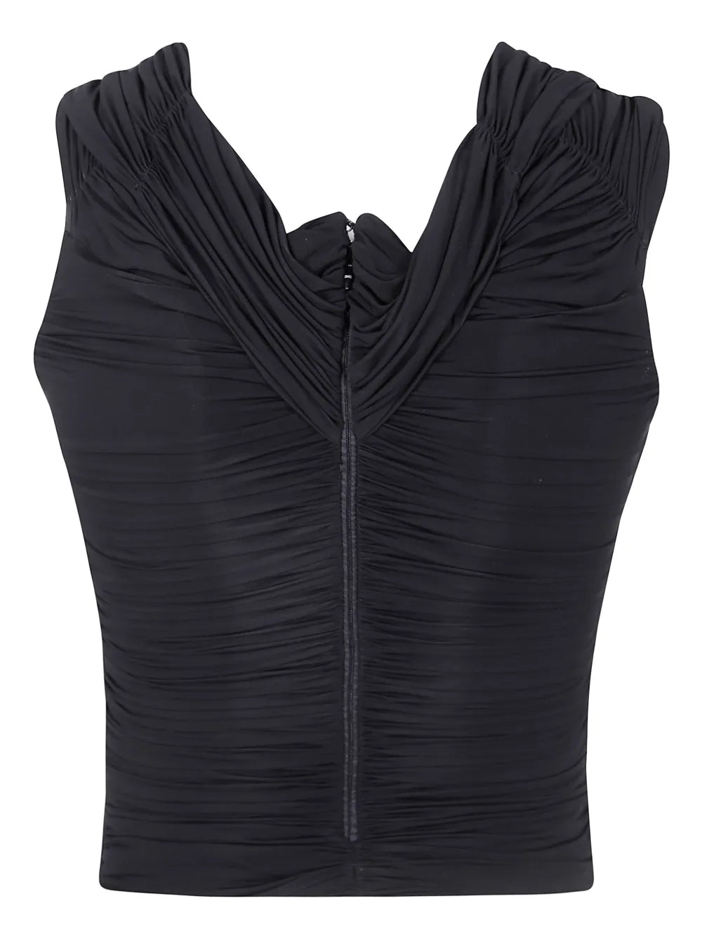 Organza-Oberteil mit Schmuckdetail