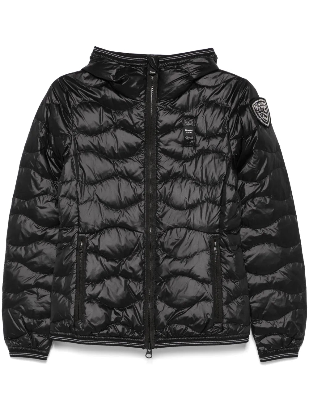 Gefütterte Jacke mit Logo-Patch