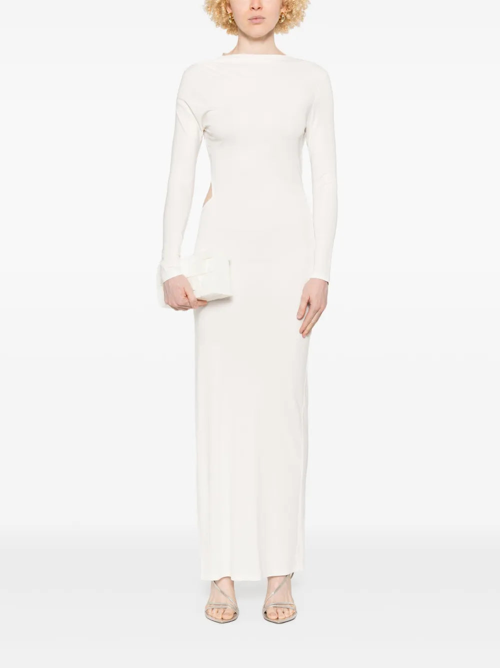 Gerafftes Maxikleid aus Jersey