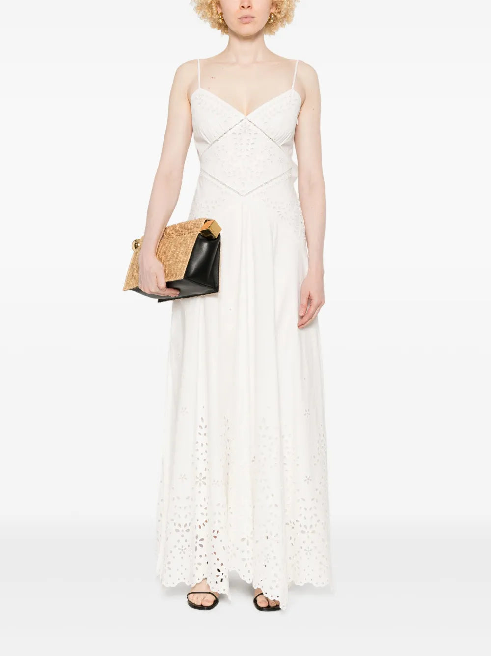 Maxikleid mit Stickerei