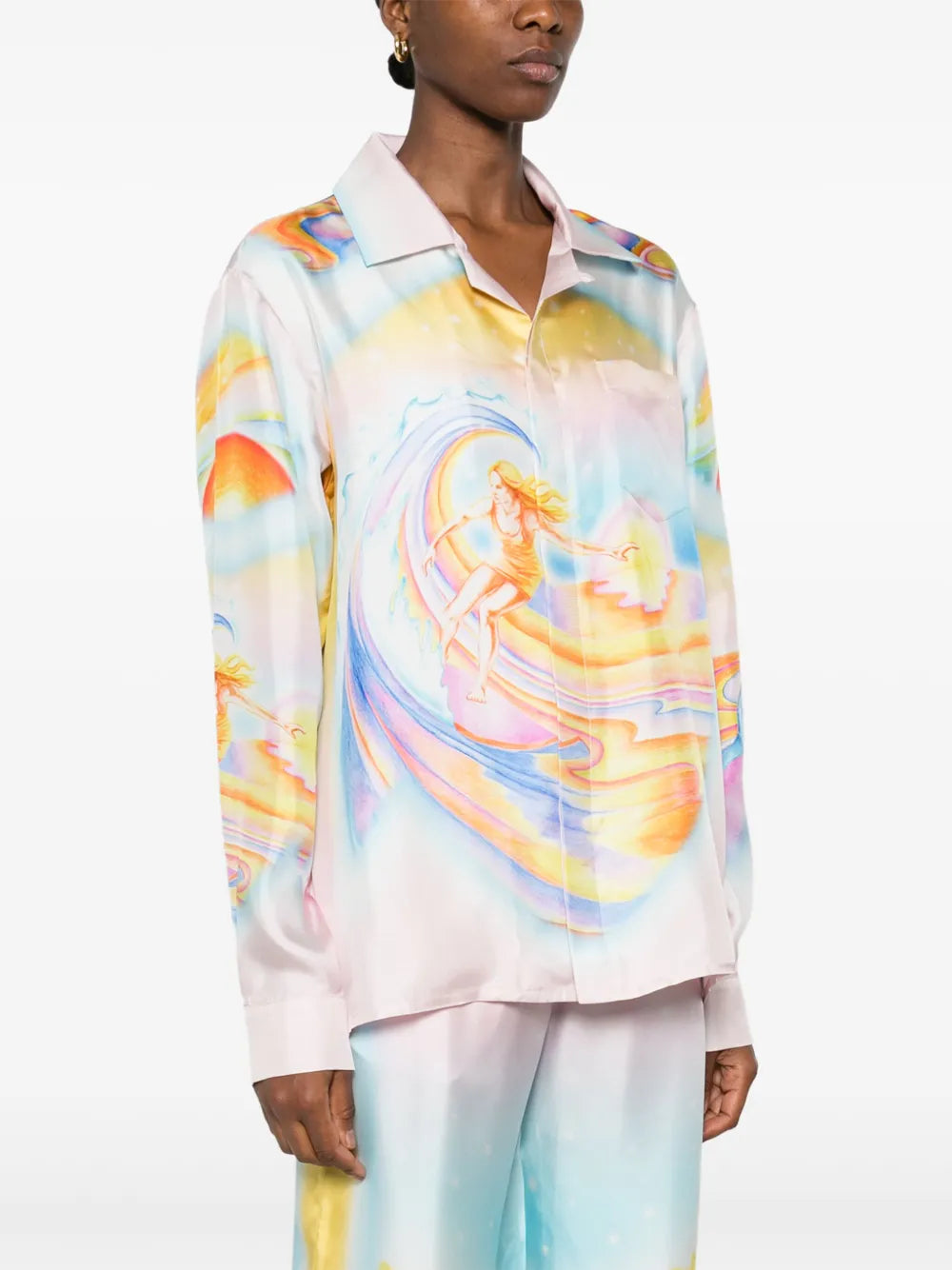 LONG SLEEVE CUBAN COLLAR SHIRT