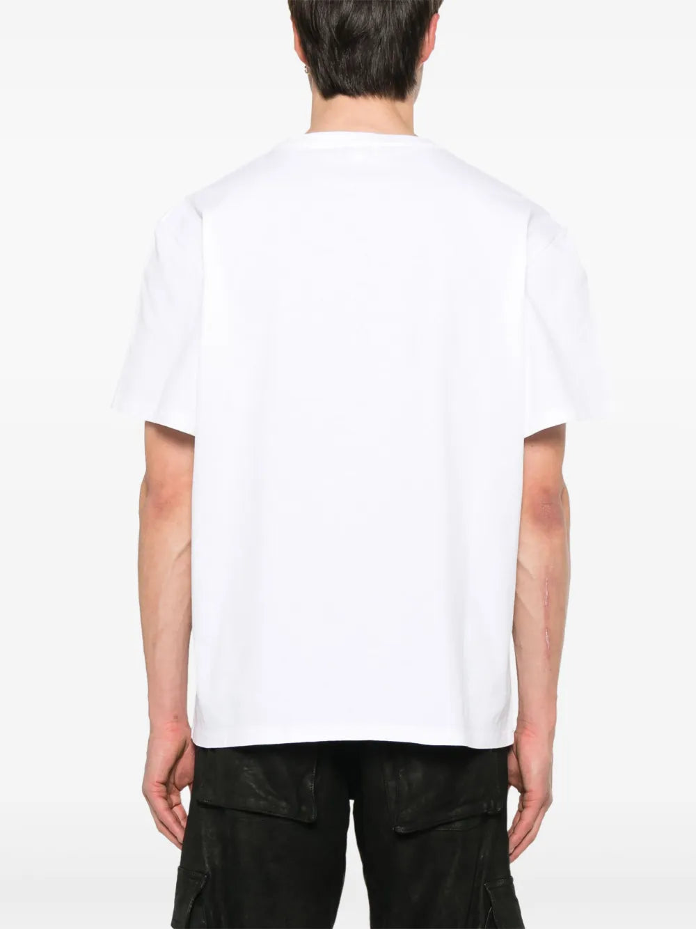 T-Shirt mit beflocktem Totenkopf