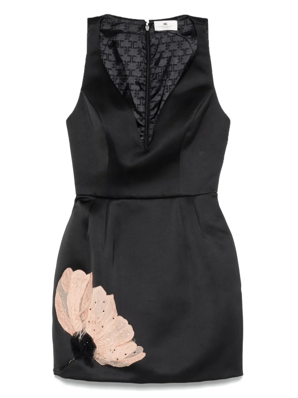 Minikleid mit Blumenstickerei