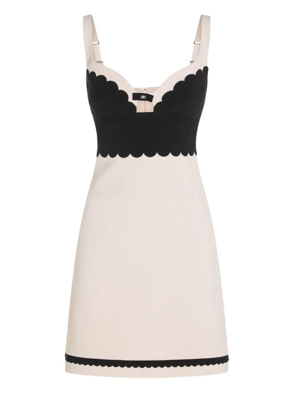 Minikleid mit Muschelsaum-Details