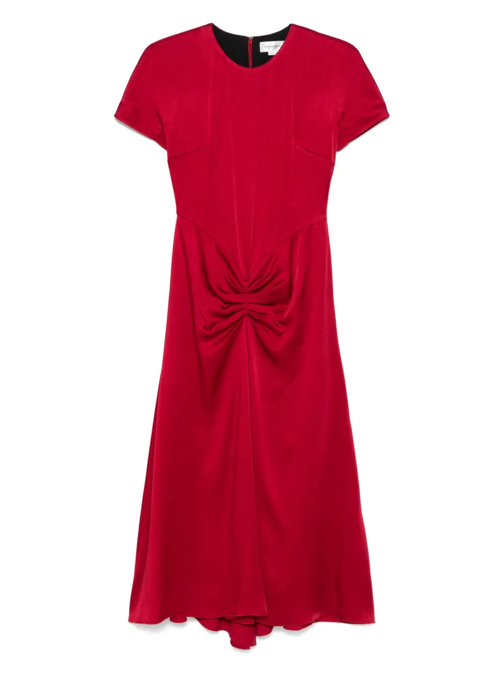 Drapiertes Midikleid aus Satin