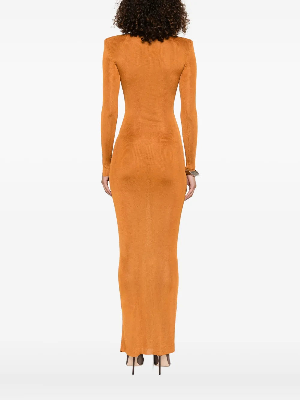 Langärmeliges Kleid mit Stehkragen