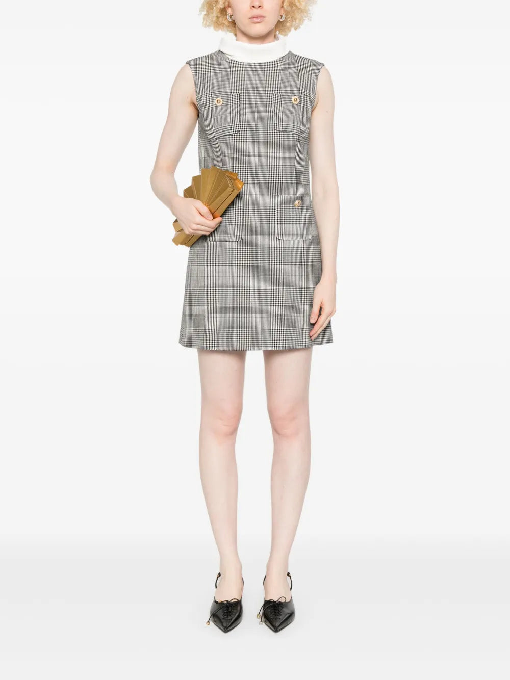 Kleid mit Prince-of-Wales-Karomuster