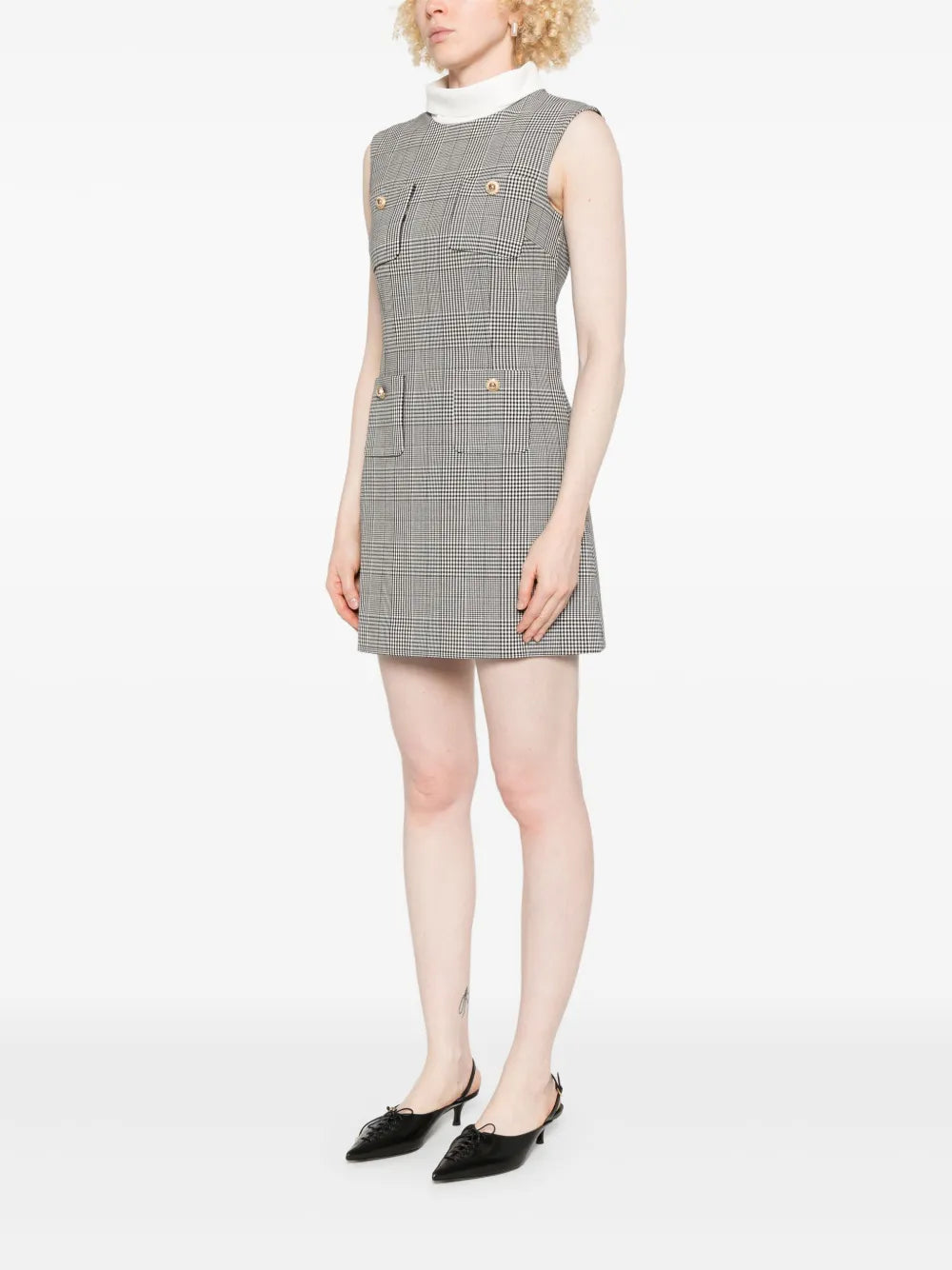 Kleid mit Prince-of-Wales-Karomuster