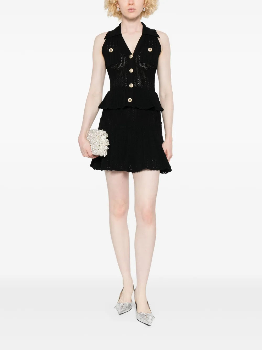 Minikleid aus Pointelle-Strick