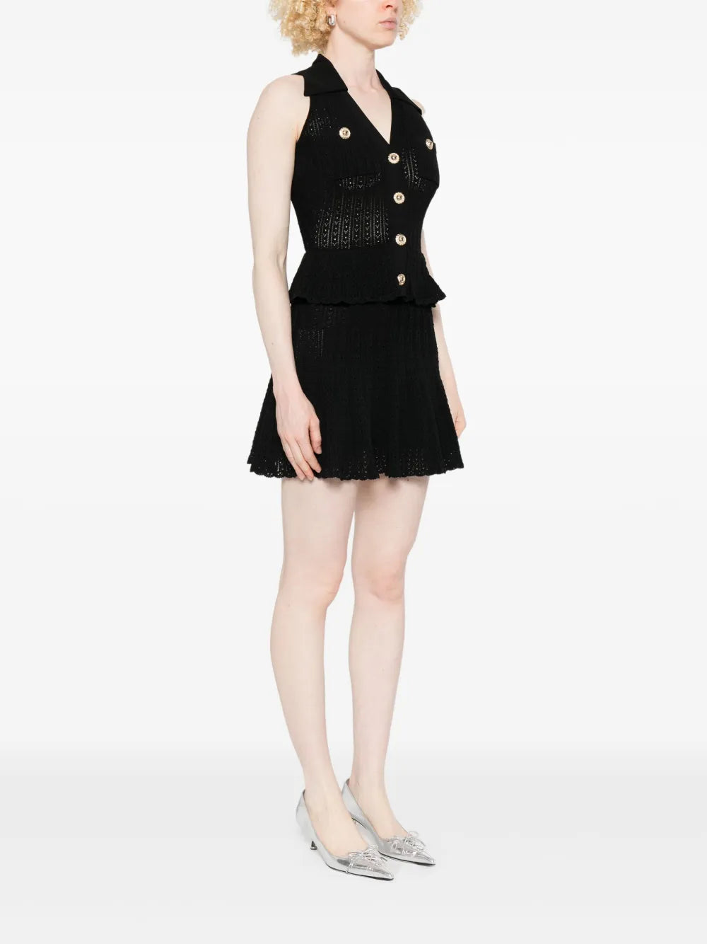 Minikleid aus Pointelle-Strick