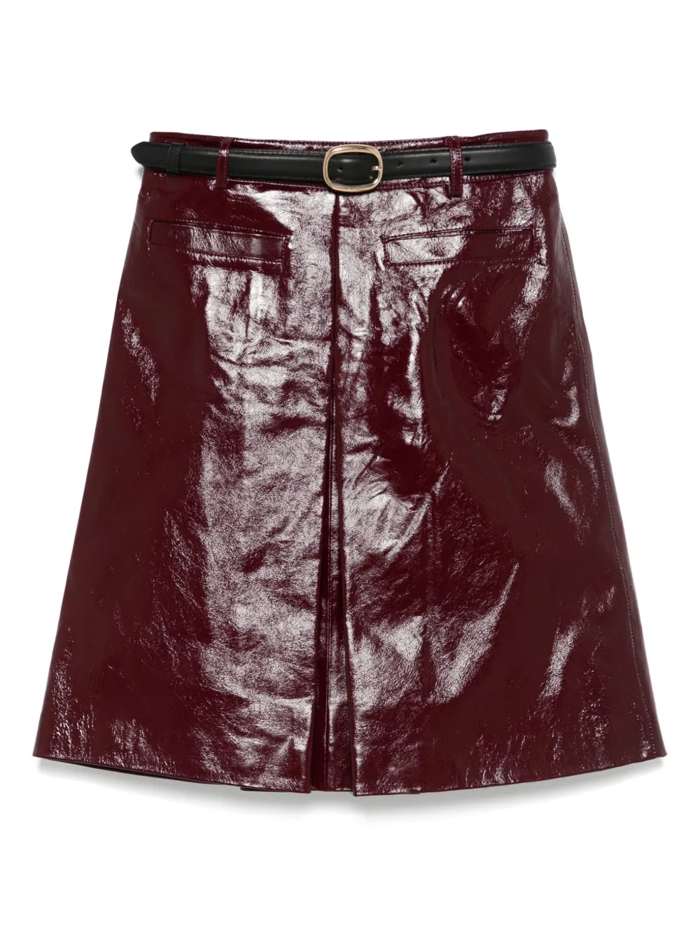Classic leather skirt