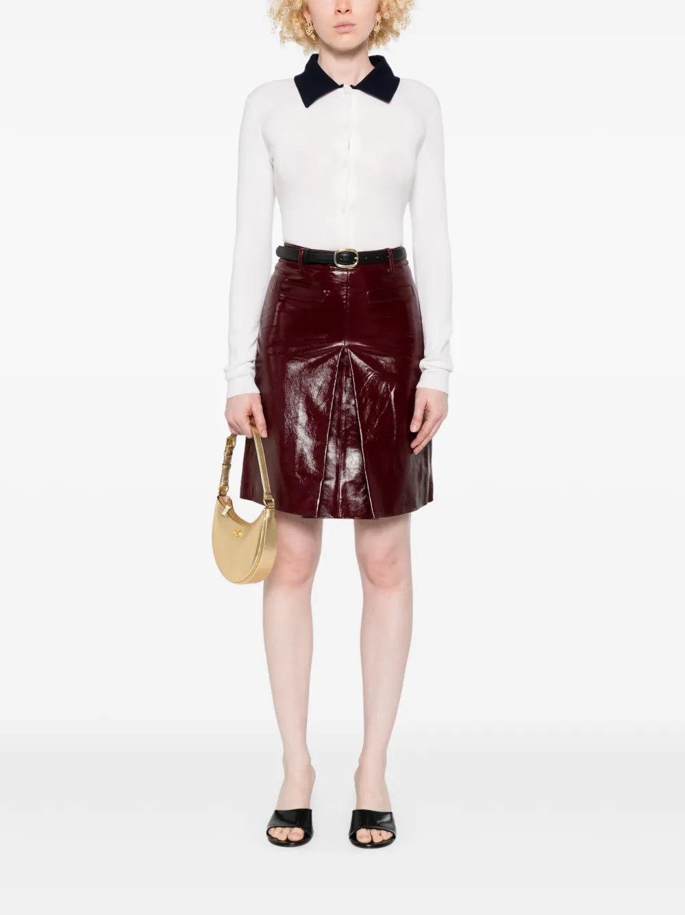 Classic leather skirt