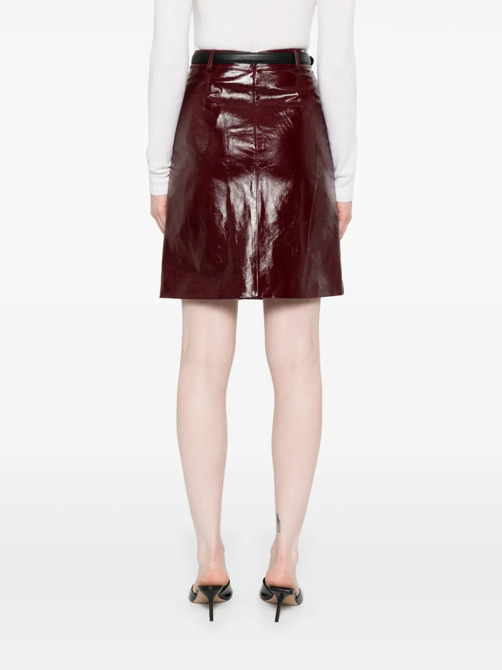Classic leather skirt