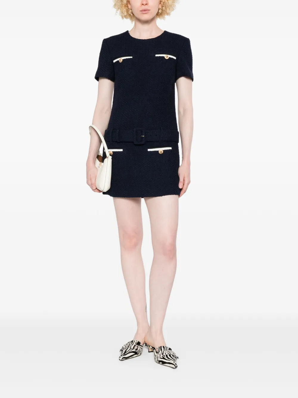 Mini dress made of bouclé