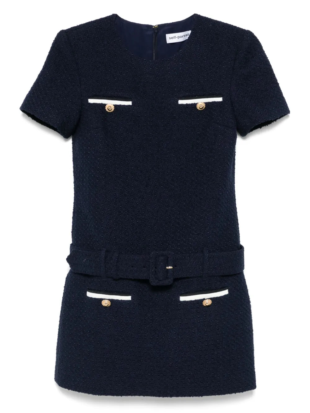 Mini dress made of bouclé