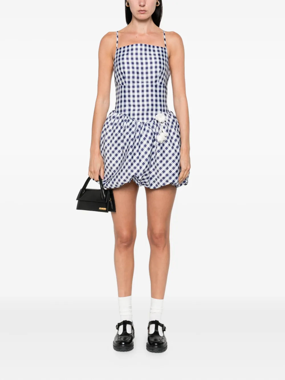 Mini dress with gingham check