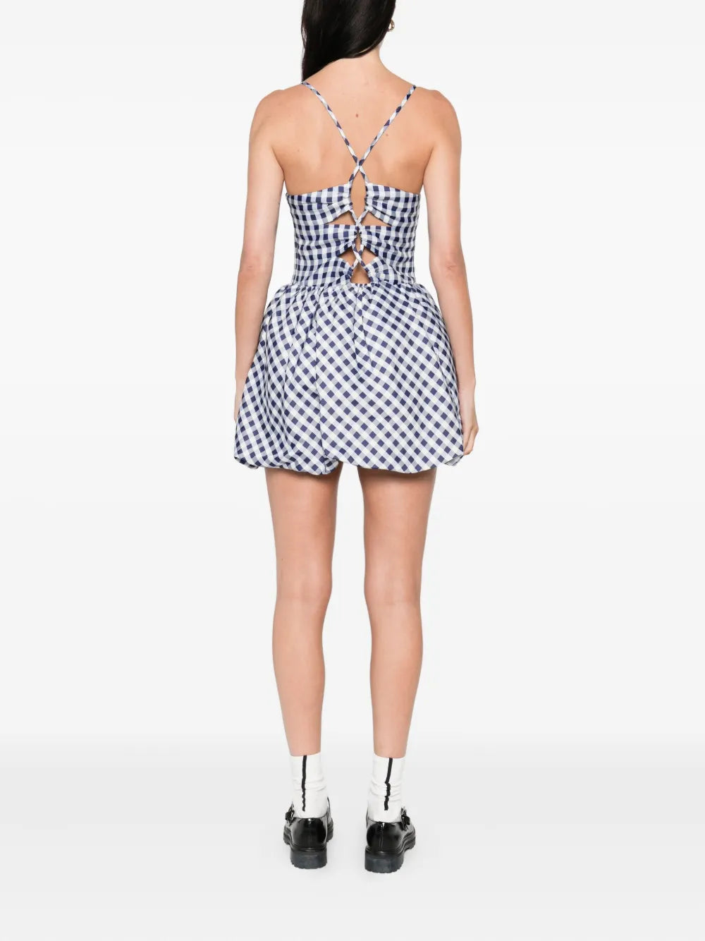 Mini dress with gingham check