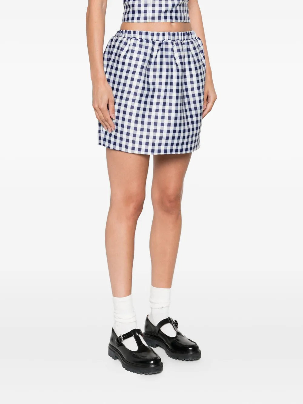 Mini dress with gingham pattern